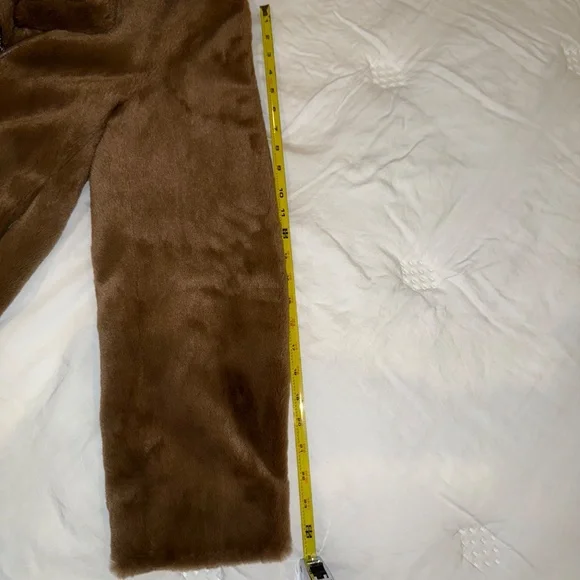 Vince Faux Fur zip moto jacket size Large - Picture 11 of 12